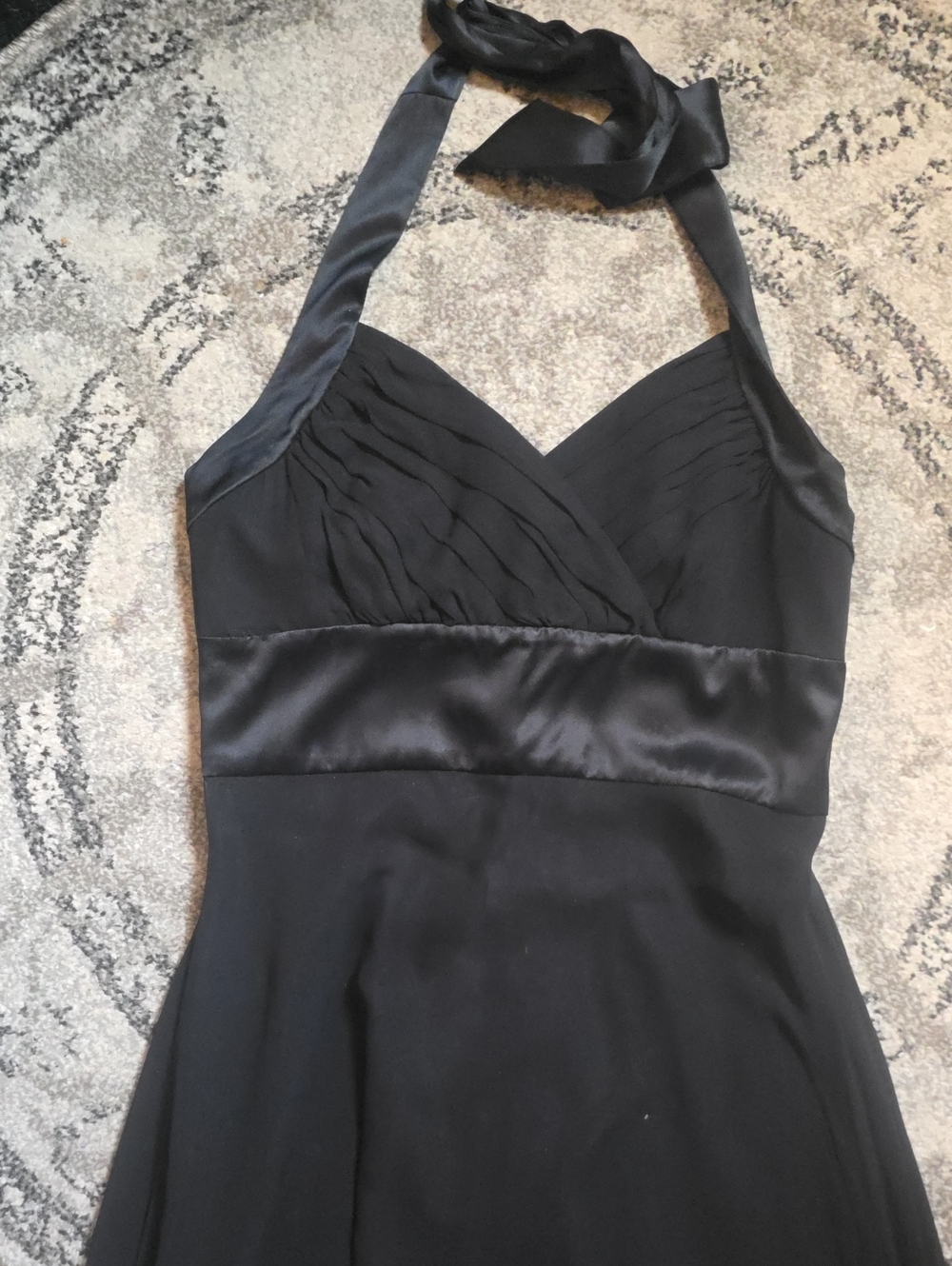 Donna Ricco Black Halter Evening Dress